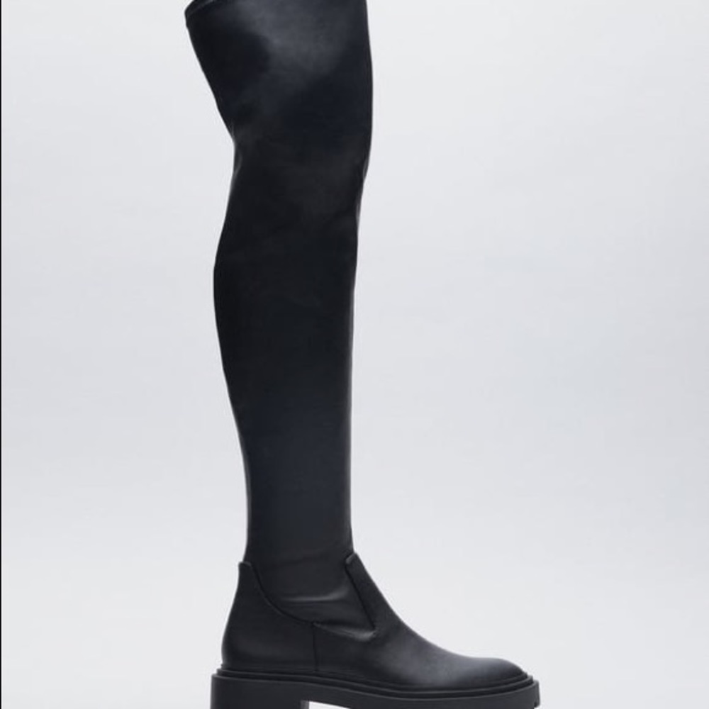 Zara “Over the Knee” latex boots